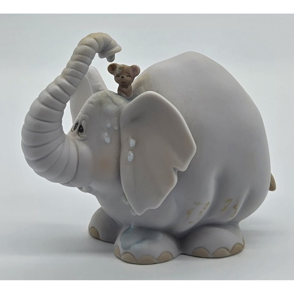 Enesco Other - Precious‎ Moments Showers of Blessings Elephant Mouse Figurine 1987 Enesco